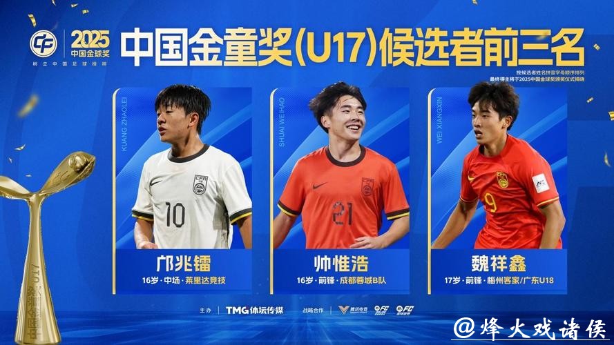 2025中国金球奖各奖项前三名揭晓 U23国足两大新星入围 2025中国金球奖各奖项前三名揭晓 U23国足两大新星入围